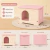 Casa para Gato Chica Antibacterial y Térmica de Polipropileno Resistente, Protección UV y Fácil Limpieza | 50 x 40 x 37 - Q PERRÓN 