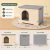 Casa para Gato Chica Antibacterial y Térmica de Polipropileno Resistente, Protección UV y Fácil Limpieza | 50 x 40 x 37 - Q PERRÓN 