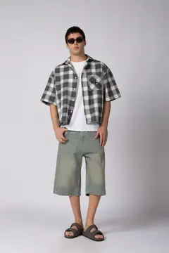 CAMISA MANGA CORTA FEY STACK GRIS (CAMIH780) - Sneakers Parana