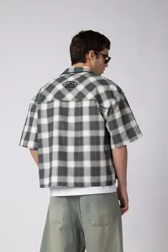 CAMISA MANGA CORTA FEY STACK GRIS (CAMIH780) - comprar online