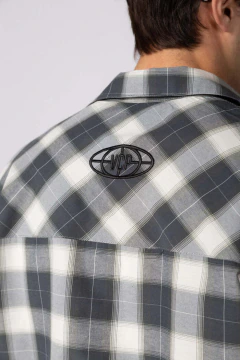 CAMISA MANGA CORTA FEY STACK GRIS (CAMIH780)