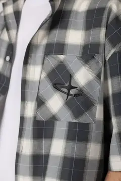 CAMISA MANGA CORTA FEY STACK GRIS (CAMIH780) en internet
