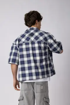 CAMISA MANGA CORTA FEY STACK NAVY (CAMIH781) - comprar online