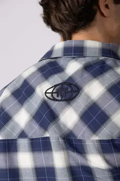 CAMISA MANGA CORTA FEY STACK NAVY (CAMIH781) en internet