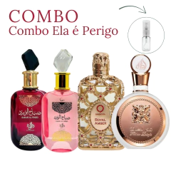 COMBO FEMININO DOCE, FLORAL & AMADEIRADO | SABAH AL WARD+ SABAH SUGAR + ROYAL AMBER + FAKHAR ROSE