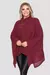 Poncho Feminino Inverno de Trico Gola Alta - comprar online