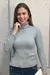 Blusa Tricô Feminina Gola Alta Detalhe Trancinhas Inverno - comprar online