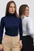 Kit 2 Blusas Feminina Tricot Gola Alta Manga Longa Inverno na internet