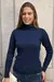Blusa Tricô Feminina Gola Alta Detalhe Trancinhas Inverno na internet