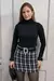 Blusa Tricô Manga Longa com Botão Casual Inverno - comprar online