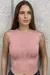 Cropped Básica Feminina Regata Canelado Moderno Tricot - comprar online