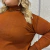 Blusa Feminina Tricô Lã Plus Size Manga Longa Gola Alta Frio