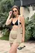Kit Short/Saia Feminina com Bolsa Saiada de Praia Tricot Crochê Verão