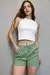 Short Feminino Viscolinho Cós Elastico com Cordão Ajustavél