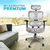 Silla Optimum Ergonómica Ejecutiva De Escritorio Reclinable 135° con Apoyacabeza Ajustable Color Gris - T-GO