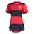 Camisa Flamengo I 21/22 s/n° Torcedor Adidas Feminina - Vermelho+Preto