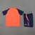 Kit Treino Manchester United Adidas 24/25 Camisa Laranja e Short Azul Marinho na internet