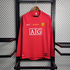 Camisa Manchester United Home 07/08 Modelo Manga Longa