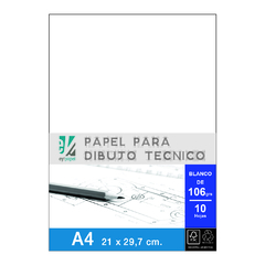 Papel Para Dibujo Tecnico A4 De 106 Grs