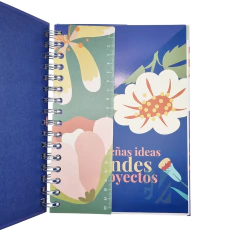 CUADERNO ESPIRAL 80hjs +REGLA+STICKERS (PLANNER) en internet