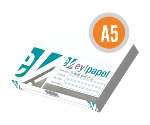 Chambril A5 de 240g. Paquete x 250 h.