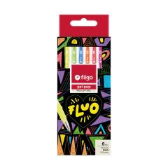 ROLLER GEL POP . FLUO X 6