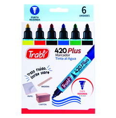 MARCADORES 420 PLUS CLASICOS AL AGUA X 6