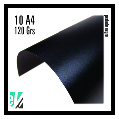 10 hojas A4 perlado Negro 120 grs