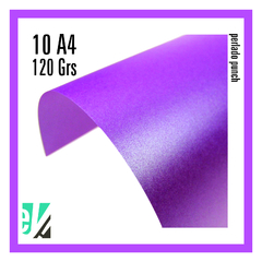 10 hojas A4 perlado punch 120 grs