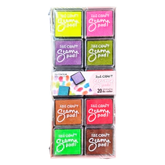 Almohadillas para sellos 20 Colores 40x40 Mm