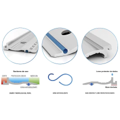 REGLA DE ALUMINIO 50 CM. PARA CORTE PLANTEC - EYPAPEL