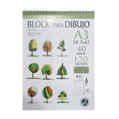 Block Para Dibujo A3 De 120 Grs X 40 Hojas Blanco Liso - comprar online