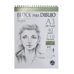 Block Para Dibujo A3 De 210 Grs X 40 Hojas Blanco Liso - comprar online