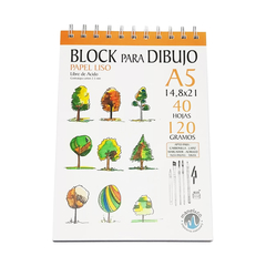 Block Para Dibujo A5 De 120 Grs X 40 Hojas Blanco Liso - comprar online