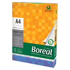 Resma Boreal A4 de 75grs. 500 Hjs.