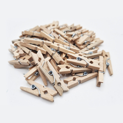 Mini Broches De Madera 25mm X 50 Unidades - comprar online