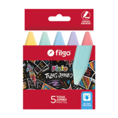 TIZAS JUMBO PASTEL X 5