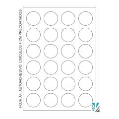 CIRCULOS BRILLANTE ADHESIVOS PRECORTADOS 4cm - comprar online