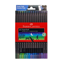 Ecolapiz Supersoft Colores Frios. x 15 Unidades