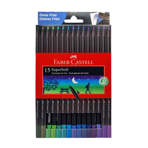Ecolapiz Supersoft Colores Frios. x 15 Unidades
