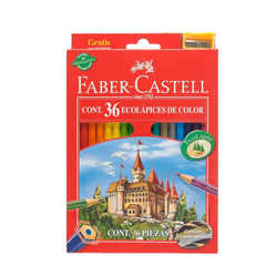 36 Lapices de color + Sacapuntas