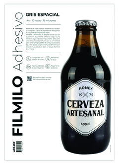 ADHESIVO GRIS ESPACIAL X 20 HOJAS A4