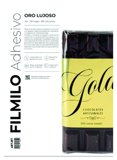 ADHESIVO ORO LUJOSO X 20 HOJAS A4