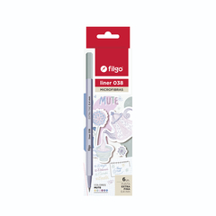 Pack X 6 Microfibra mute Filgo Liner 038 0.4 Mm