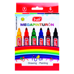MEGA PINTURON TRABI SURTIDO X 6