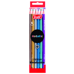 LAPICES COLORES METALLIC TRABI X 6