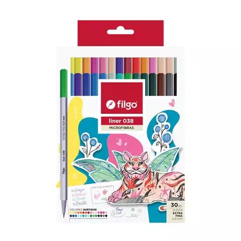 pack x 30 Microfibras Filgo Liner 038 0.4 Mm