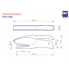 PINZA ABROCHADORA MIT FX50 PINTADA - tienda online