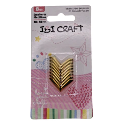 ESQUINERO METALICO ORO PARA AGENDAS