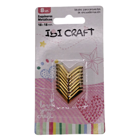 ESQUINERO METALICO ORO PARA AGENDAS